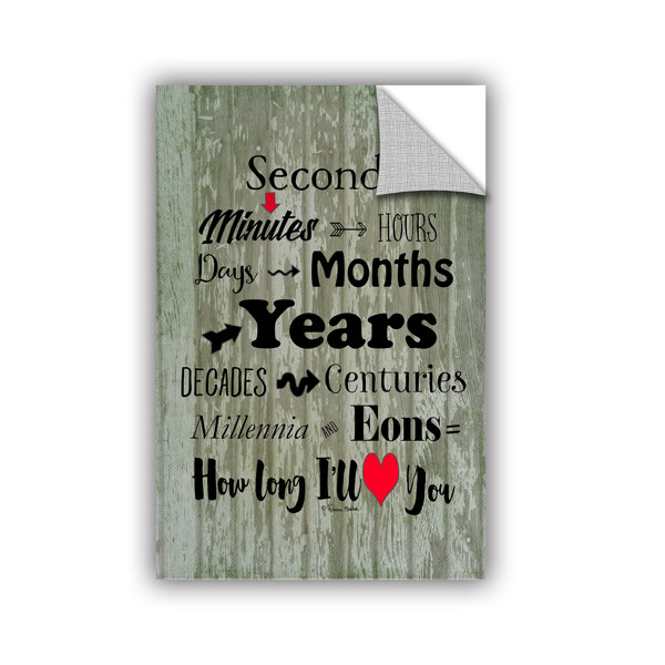 ArtWall How Long I Love You' by Ramona Murdock Removable Wall Decal
